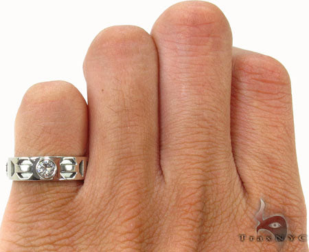 Bezel Diamond Platinum Ring 32218 - Image 7