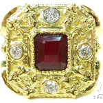 Bezel Ruby Diamond  Angel Ring-40018 - Image 2