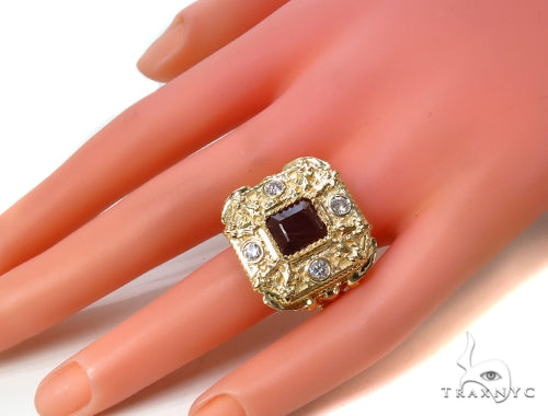 Bezel Ruby Diamond  Angel Ring-40018 - Image 8
