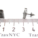 Black Diamond Cube Silver Earrings 27623 - Image 6