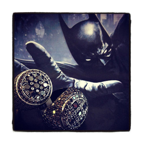 Black Diamond Silver Ring 34945 - Image 3