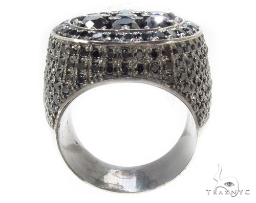 Black Diamond Silver Ring 34945 - Image 7