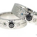 Black Diamond Topaz Couple Ring 49774 - Image 1