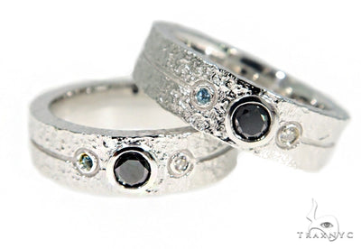 Black Diamond Topaz Couple Ring 49774 - Image 1