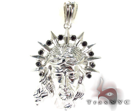 Black Diamond XL Jesus Head Pendant 29109 - Image 1