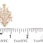 Black Ink Crew Small 14k Two Tone Diamond Filigree Cross Pendant 65102 - Image 6