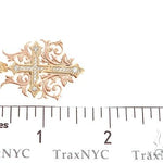 Black Ink Crew Small 14k Two Tone Diamond Filigree Cross Pendant 65102 - Image 7