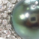 Black Pearl Diamond Ring 32668 - Image 3