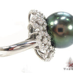 Black Pearl Diamond Ring 32668 - Image 4