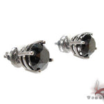 Black Prong Diamond Stud Earrings 20734 - Image 3