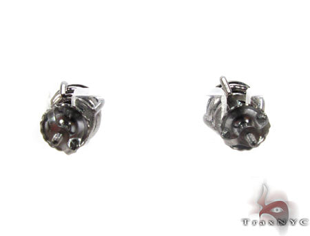 Black Prong Diamond Stud Earrings 20734 - Image 4
