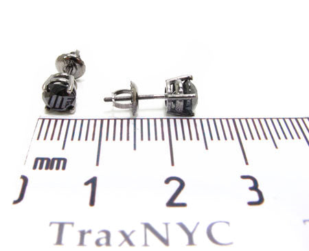 Black Prong Diamond Stud Earrings 20734 - Image 5
