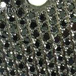 Black Prong Diamond with Black Gold Dog Tag 26707 - Image 3