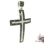 Black and White Diamond Cross Crucifix 26331 - Image 2