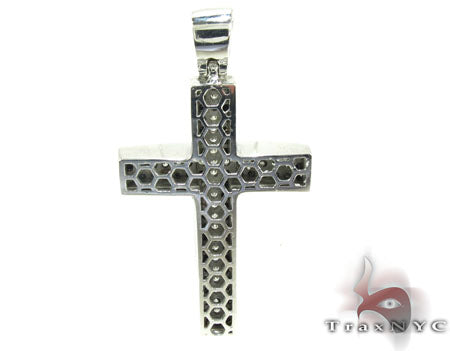 Black and White Diamond Cross Crucifix 26331 - Image 4