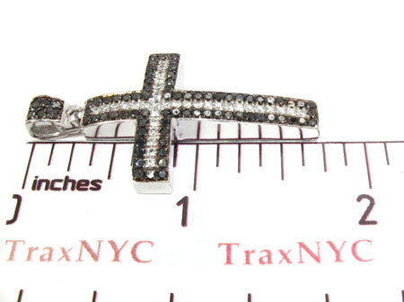 Black and White Diamond Cross Crucifix 26331 - Image 7