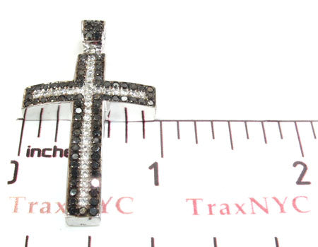 Black and White Diamond Cross Crucifix 26331 - Image 8