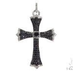 Black and White Diamond Cross Crucifix 40928 - Image 1