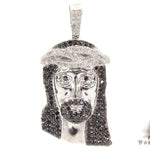 Black and White Diamond Jesus Pendant 31074 - Image 1