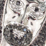 Black and White Diamond Jesus Pendant 31074 - Image 3