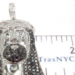 Black and White Diamond Jesus Pendant 31074 - Image 7