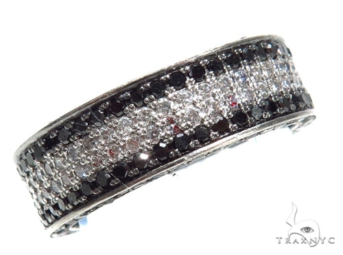 Black and White Diamond Wedding Band 40772 - Image 1