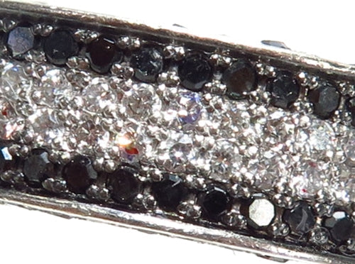 Black and White Diamond Wedding Band 40772 - Image 2