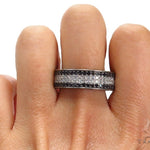 Black and White Diamond Wedding Band 40772 - Image 7