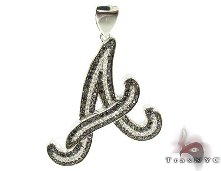 Black and White Prong Diamond A Pendant 32217 - Image 1