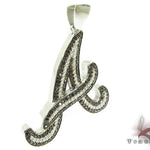 Black and White Prong Diamond A Pendant 32217 - Image 2