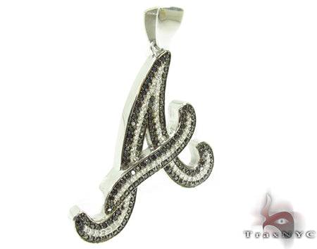 Black and White Prong Diamond A Pendant 32217 - Image 2