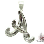 Black and White Prong Diamond A Pendant 32217 - Image 4