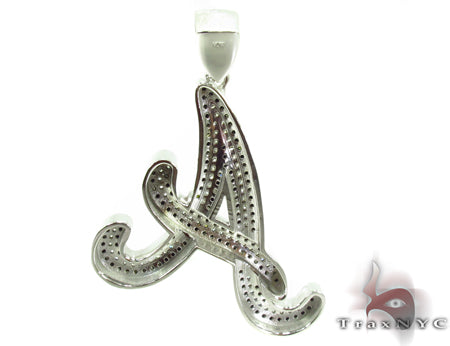 Black and White Prong Diamond A Pendant 32217 - Image 4