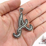 Black and White Prong Diamond A Pendant 32217 - Image 5
