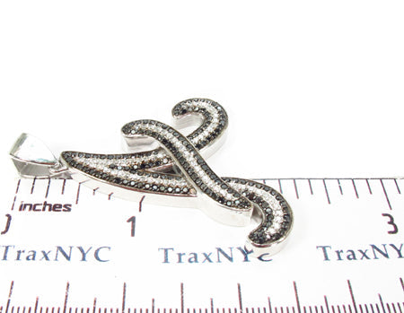 Black and White Prong Diamond A Pendant 32217 - Image 6