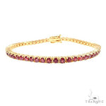 Blood Red Sapphire 10 Pointer Tennis Bracelet 67066 - Image 1