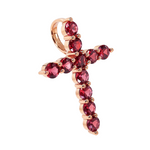 Blood Red Sapphire Cross 66977