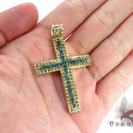 Blue Canary Diamond Cross Crucifix 29119 - Image 7