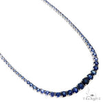 Blue Graduated Sapphire Tennis Chain 67340 - Image 2