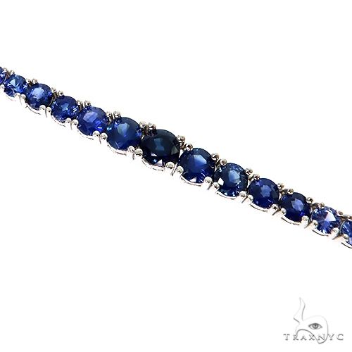 Blue Graduated Sapphire Tennis Chain 67340 - Image 5