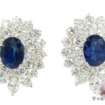 Cornflower Blue Sapphire Diamond Earrings 30469 - Image 1