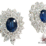 Cornflower Blue Sapphire Diamond Earrings 30469 - Image 2