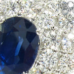 Cornflower Blue Sapphire Diamond Earrings 30469 - Image 3