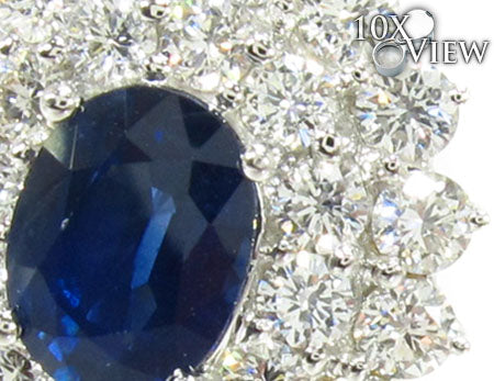 Cornflower Blue Sapphire Diamond Earrings 30469 - Image 3