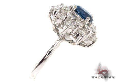 Cornflower Blue Sapphire Diamond Ring 30466 - Image 4