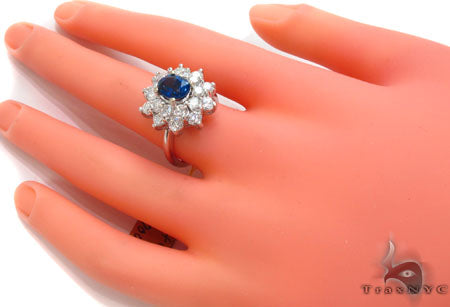 Cornflower Blue Sapphire Diamond Ring 30466 - Image 7