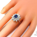 Cornflower Blue Sapphire Diamond Ring 30466 - Image 8