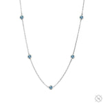 Blue Sapphire Bezel Necklace 70426 - Image 1