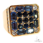 Blue Sapphire Diamond Pinky Ring 67347 - Image 1