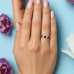 Blue Sapphire Diamond Ring 43118 - Image 5